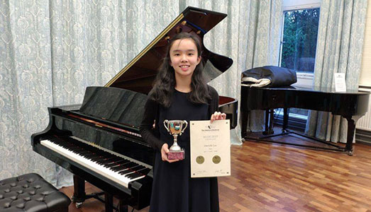 Danielle Lee (12)- First Prize in Piano class (11- 14), Watford Festival